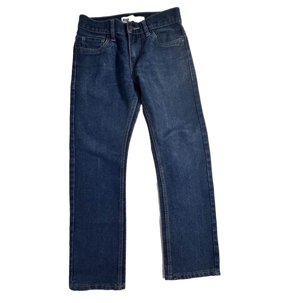 LEVI's 511 Boys' Slim Fit Jeans 27x27 Dark Wash Size 14 Durable‎ Blue Denim